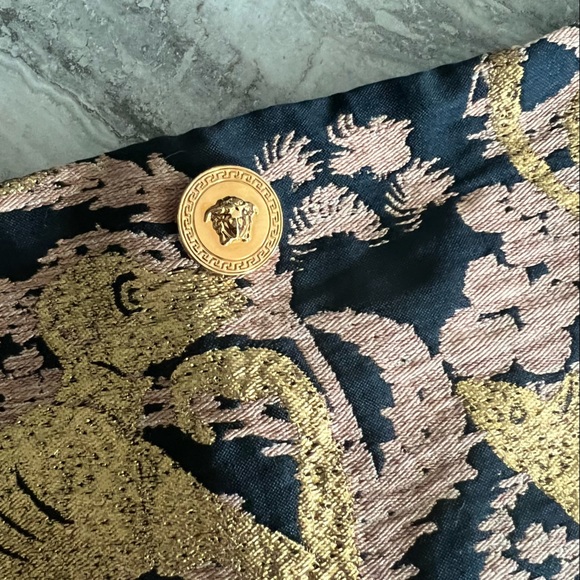 NEW Versace Jacquard Mini Skirt, Black Pink Gold, Size US 2 , EU 38 New w/Tag - Picture 9 of 12